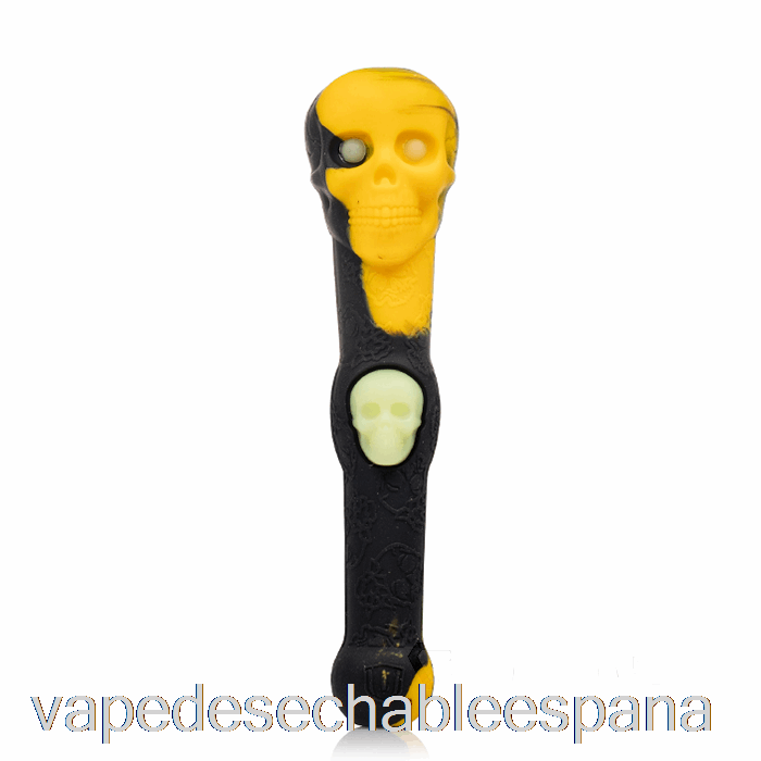 Vape Desechable España Stratus Calavera Cazo Silicona Dab Paja Sol (negro/amarillo)